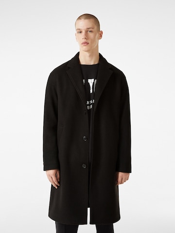 Manteau mi-saison Bershka en noir : devant