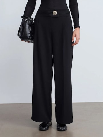 Dilvin Wide leg Pants in Black