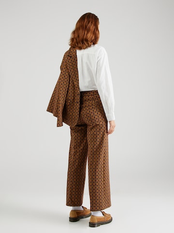 King Louie Wide leg Pantalon 'Federica' in Bruin
