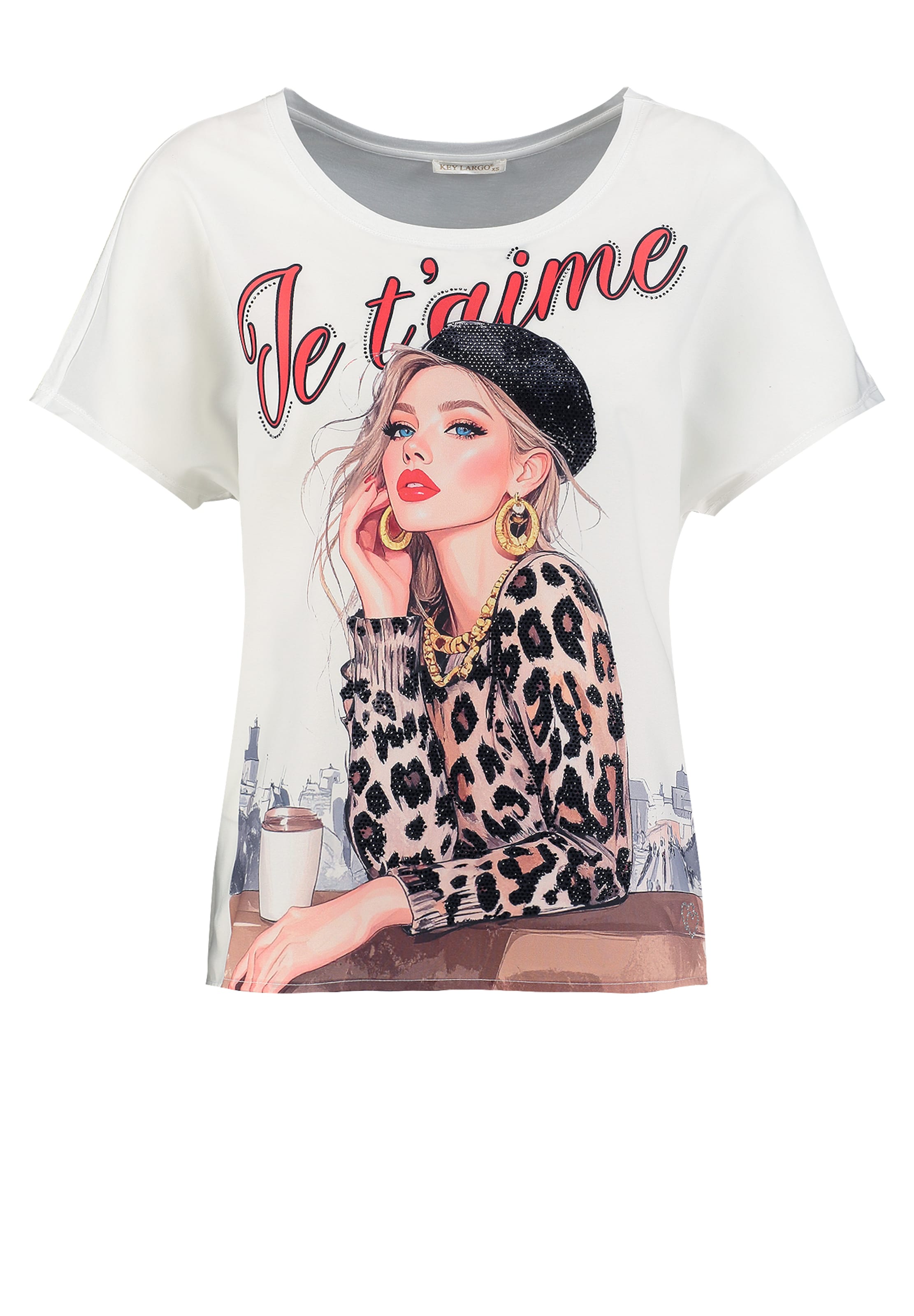 Key Largo - Camiseta 'Femme' en blanco: frente