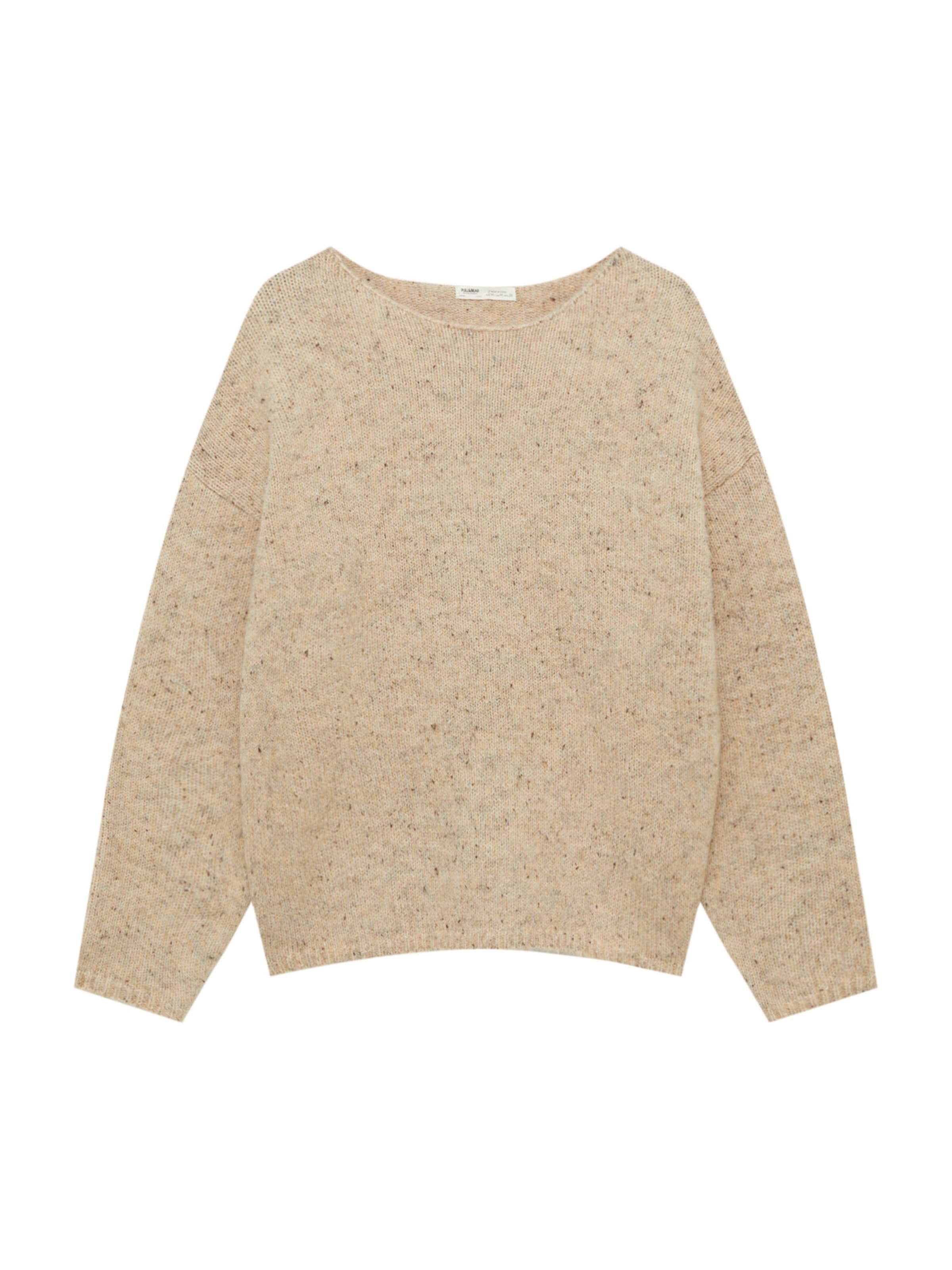 Pull&Bear Pulover | bež barva: sprednja stran