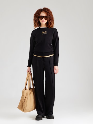 Bluză de molton de la ARMANI EXCHANGE pe negru: față