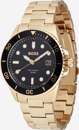 BOSS Black Uhr in gold / schwarz / weiß, Produktansicht