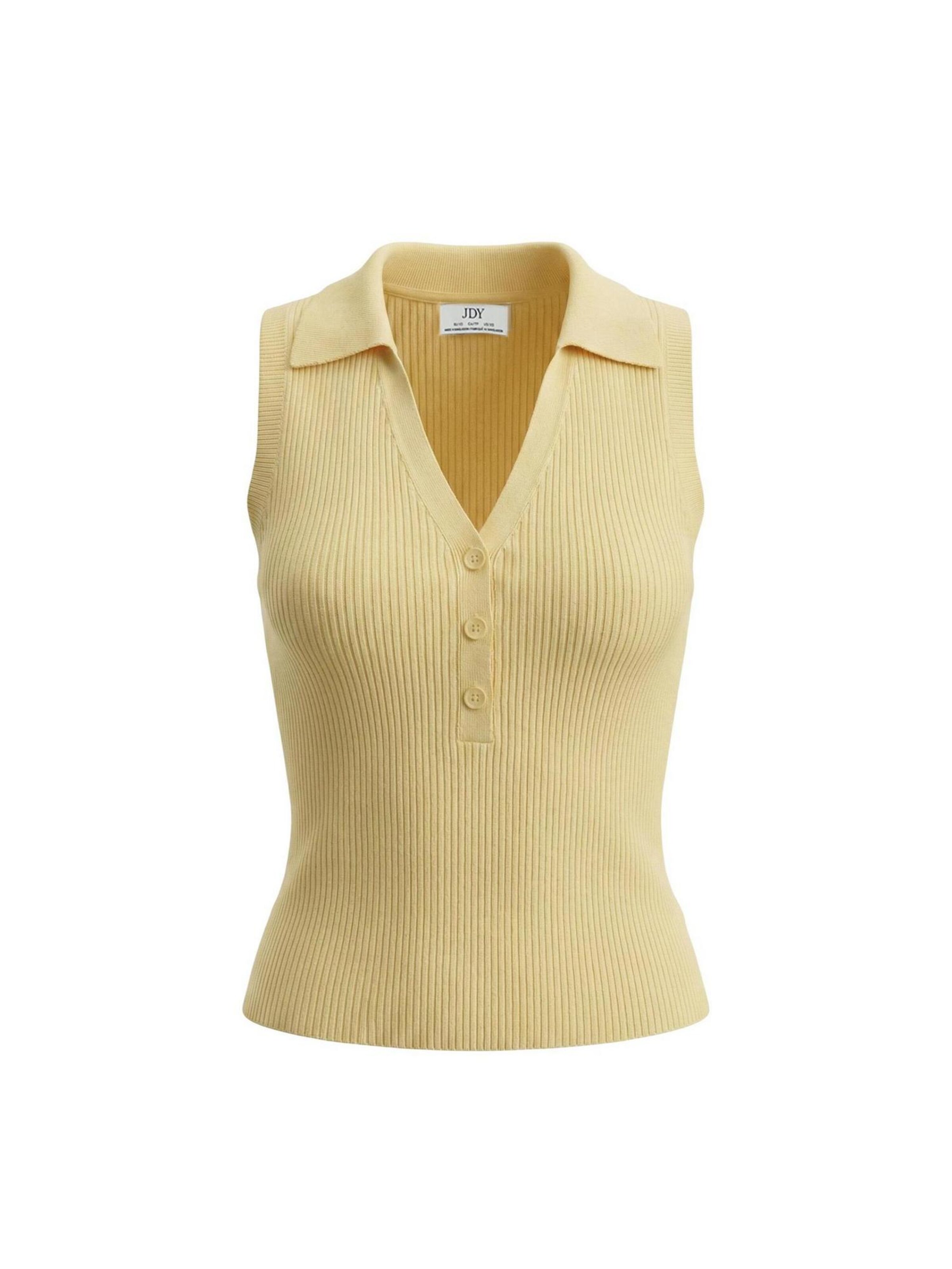 Top in maglia 'Nanna' di Jaqueline de Yong in giallo: frontale