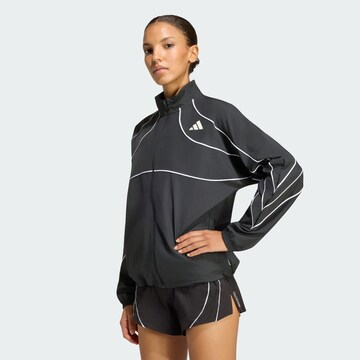 Geacă sport 'Adizero Archive' de la ADIDAS PERFORMANCE pe negru: față