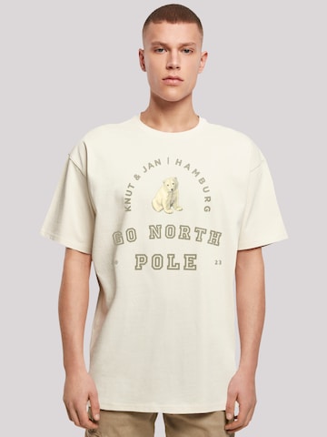 F4NT4STIC Shirt 'Eisbär' in Beige: voorkant