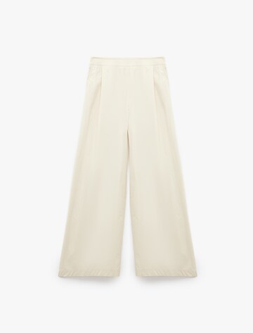 Koton Wide leg Pleat-Front Pants in Beige
