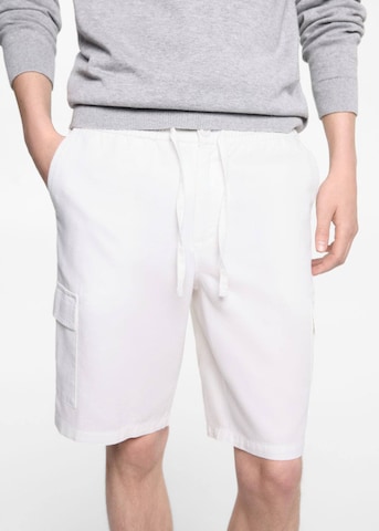 MANGO TEEN Regular Pants 'armyl6' in White: front