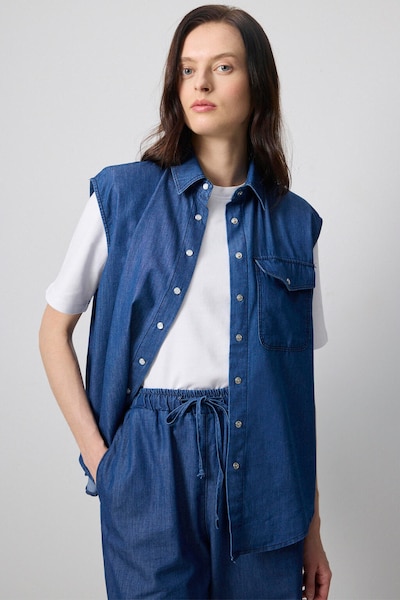 Touche Prive Bluse in dunkelblau, Produktansicht