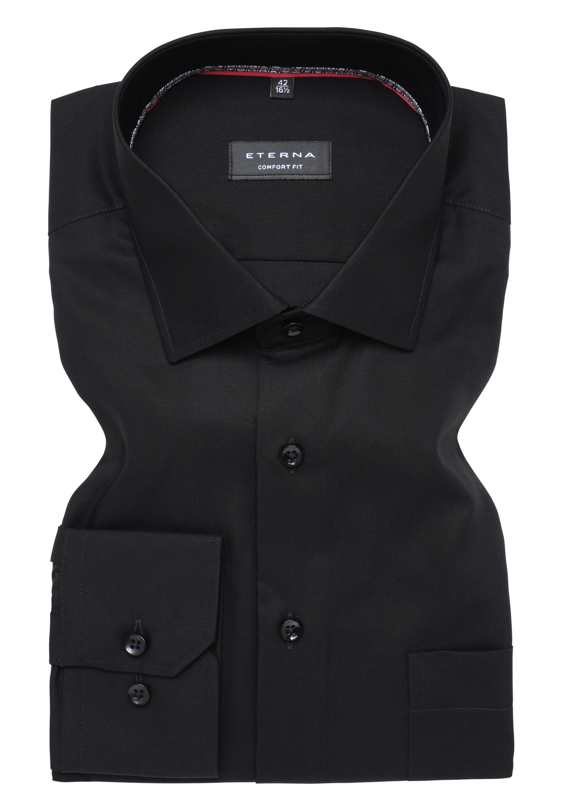 ETERNA Regular fit Button Up Shirt in Black