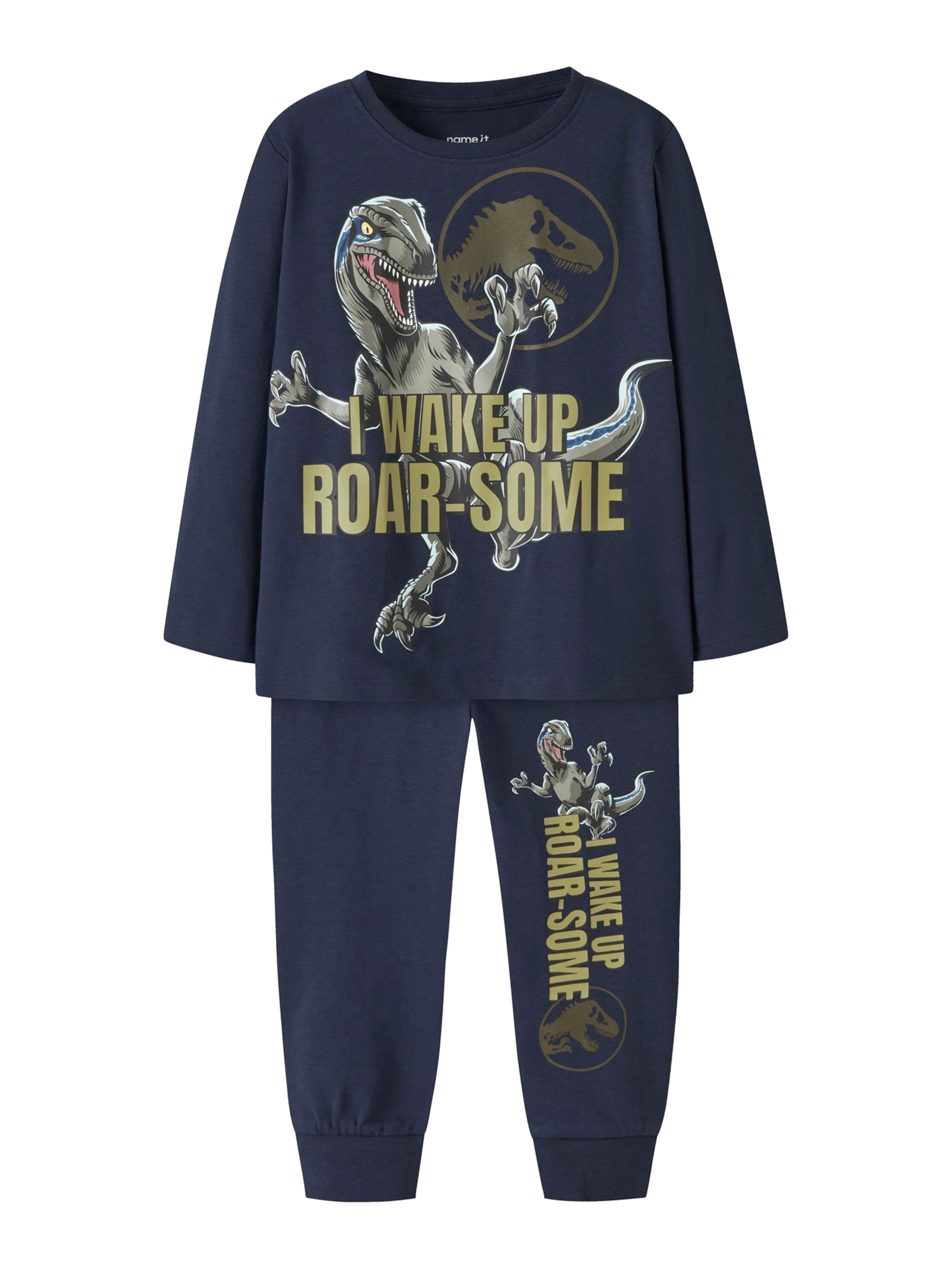 NAME IT - Pijama 'NMMOVAS JURASSIC' en azul: frente