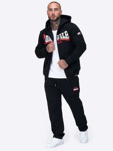 LONSDALE Bluza rozpinana 'Garrigill' w kolorze czarny
