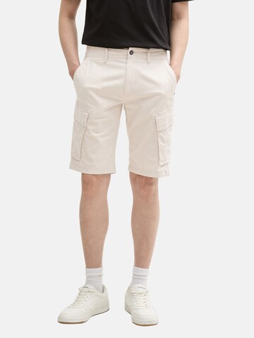 TOM TAILOR Regular Cargo trousers in Beige: front
