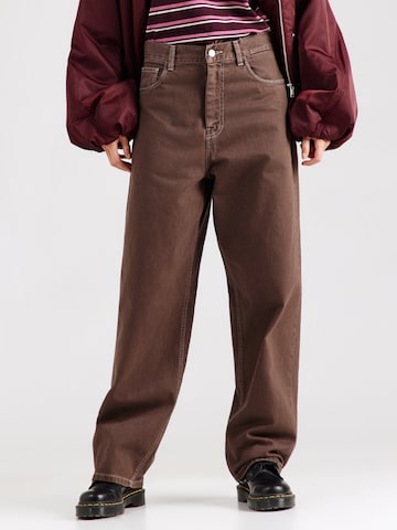 Carhartt WIP Lużny krój Jeansy 'Brandon' w kolorze brązowy: przód