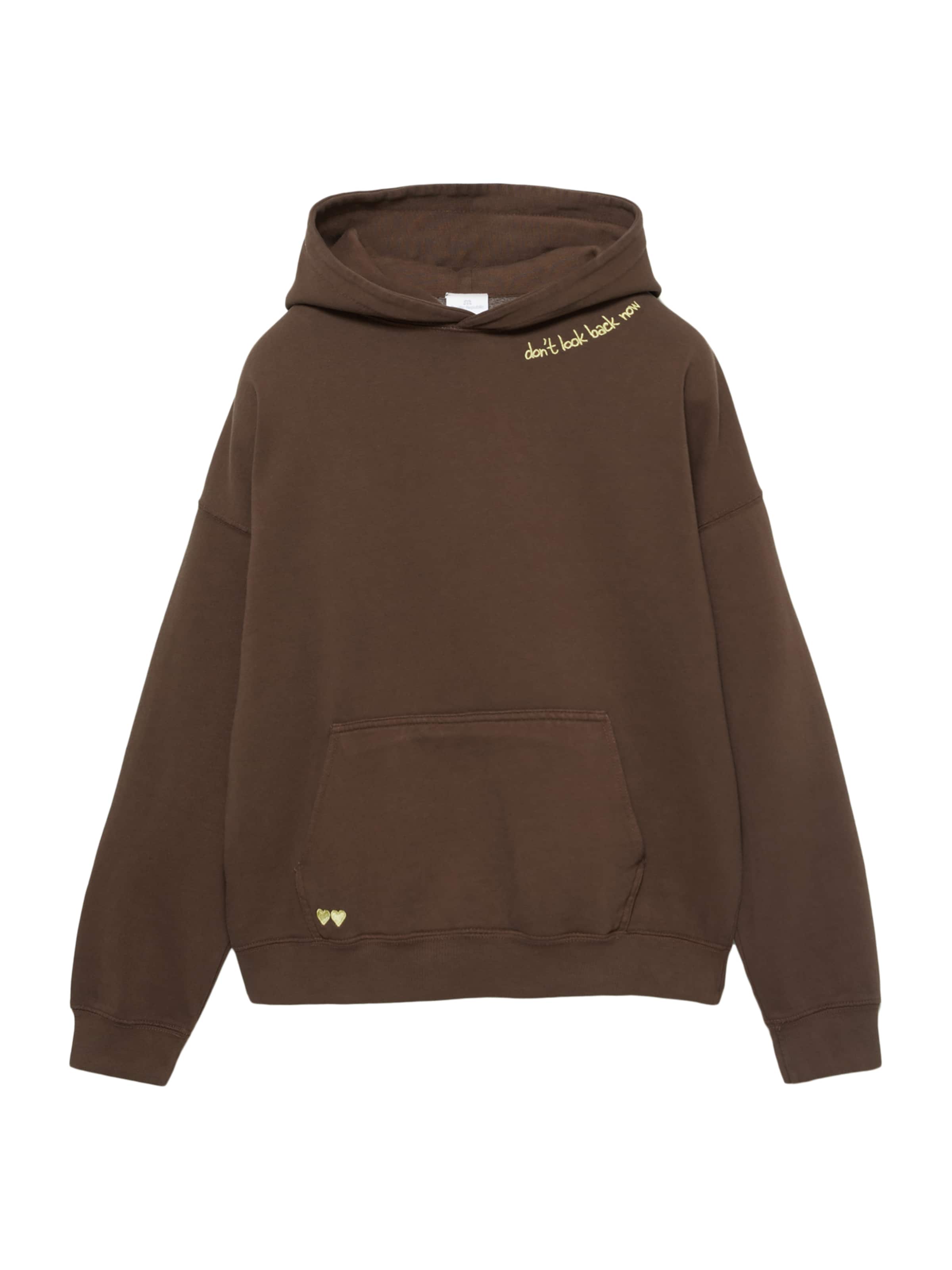 Pull&Bear Sweatshirt 'PACIFIC' in Bruin: voorkant