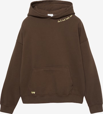 Pull&BearSweater majica 'PACIFIC' - smeđa boja: prednji dio