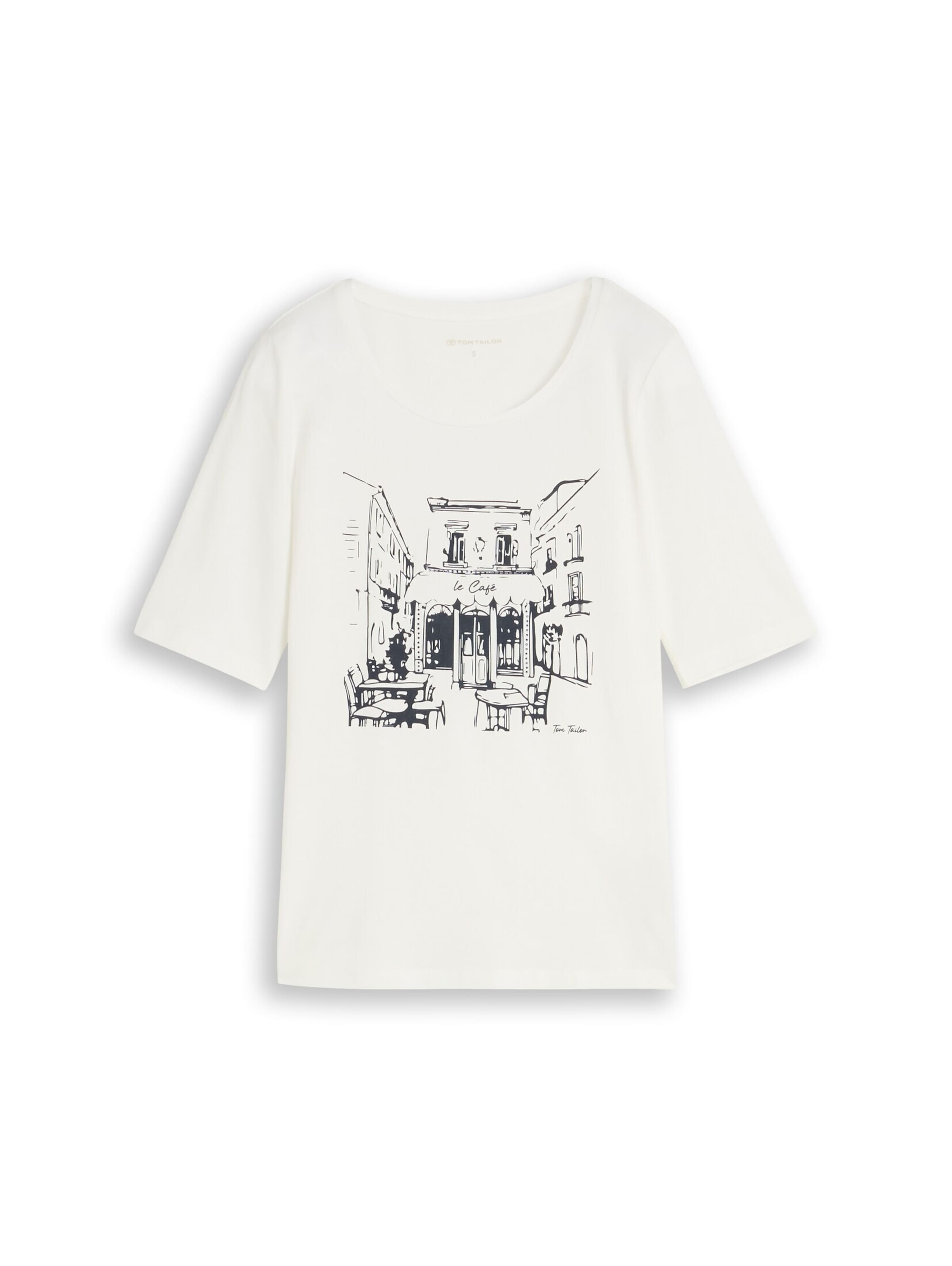 TOM TAILOR T-Shirt in Weiß: Vorderseite