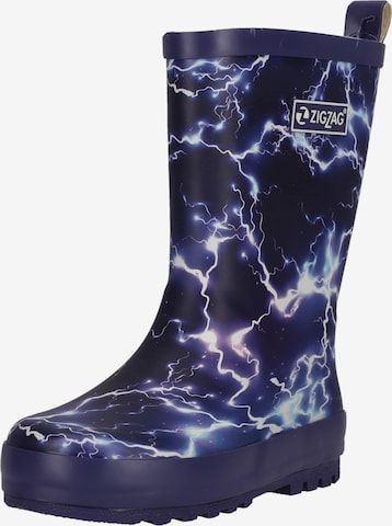 ZigZag Rubber Boots 'Gemus' in Black: front