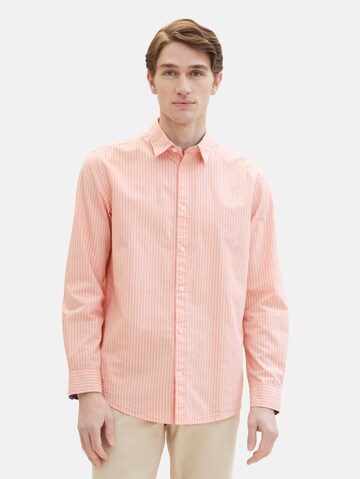 TOM TAILOR Regular fit Overhemd in Oranje: voorkant