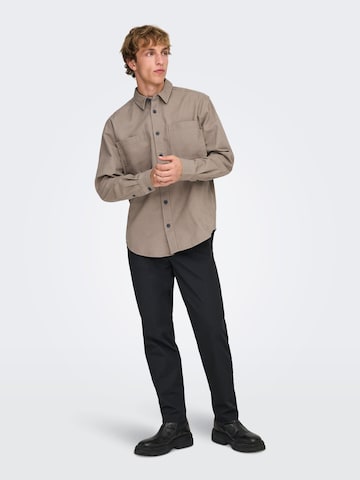 Comfort fit Camicia 'ONSAlp' di Only & Sons in beige