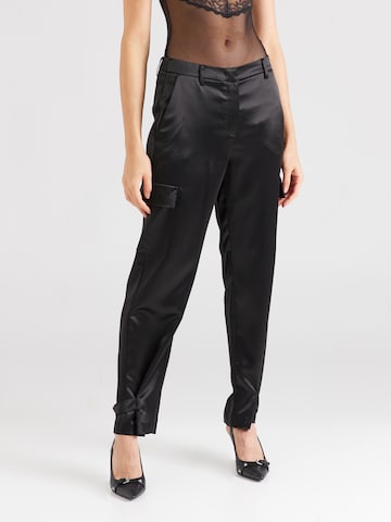 Tapered Pantaloni cargo 'MARZIA' di GUESS in nero: frontale