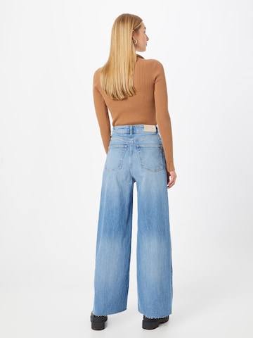 TOMMY HILFIGER Wide leg Jeans i blå