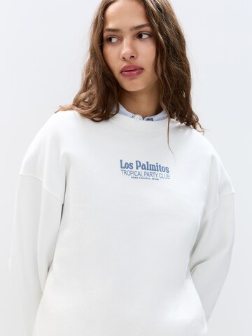 Pull&Bear Tréning póló 'PACIFIC' - fehér