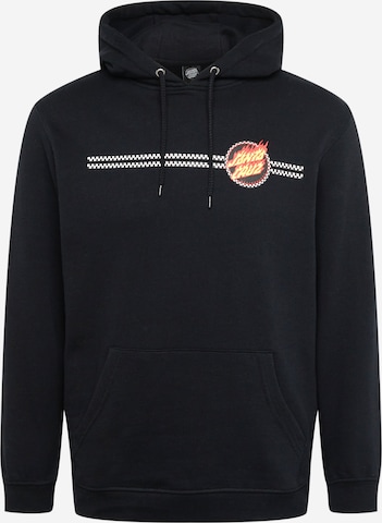 Santa Cruz Sweatshirt 'Check Ringed Flamed Dot' in Black: front
