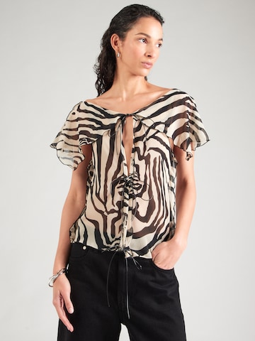 IRO Blouse in Beige: voorkant