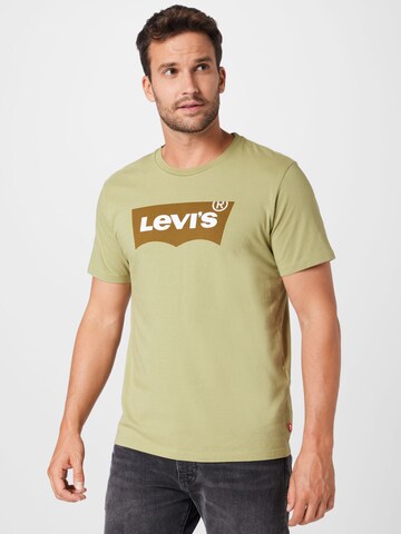 LEVI'S ® Regular Тениска 'Graphic Crewneck Tee' в зелено: отпред