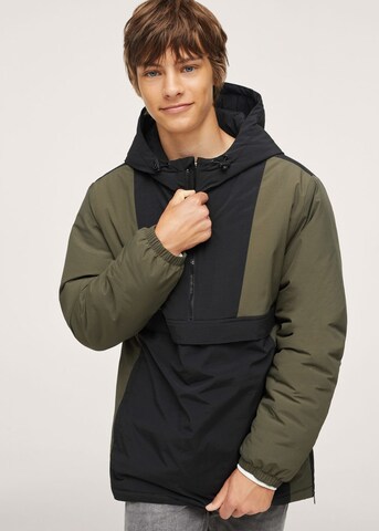 MANGO TEEN Between-Season Jacket 'Tommy' in Green: front