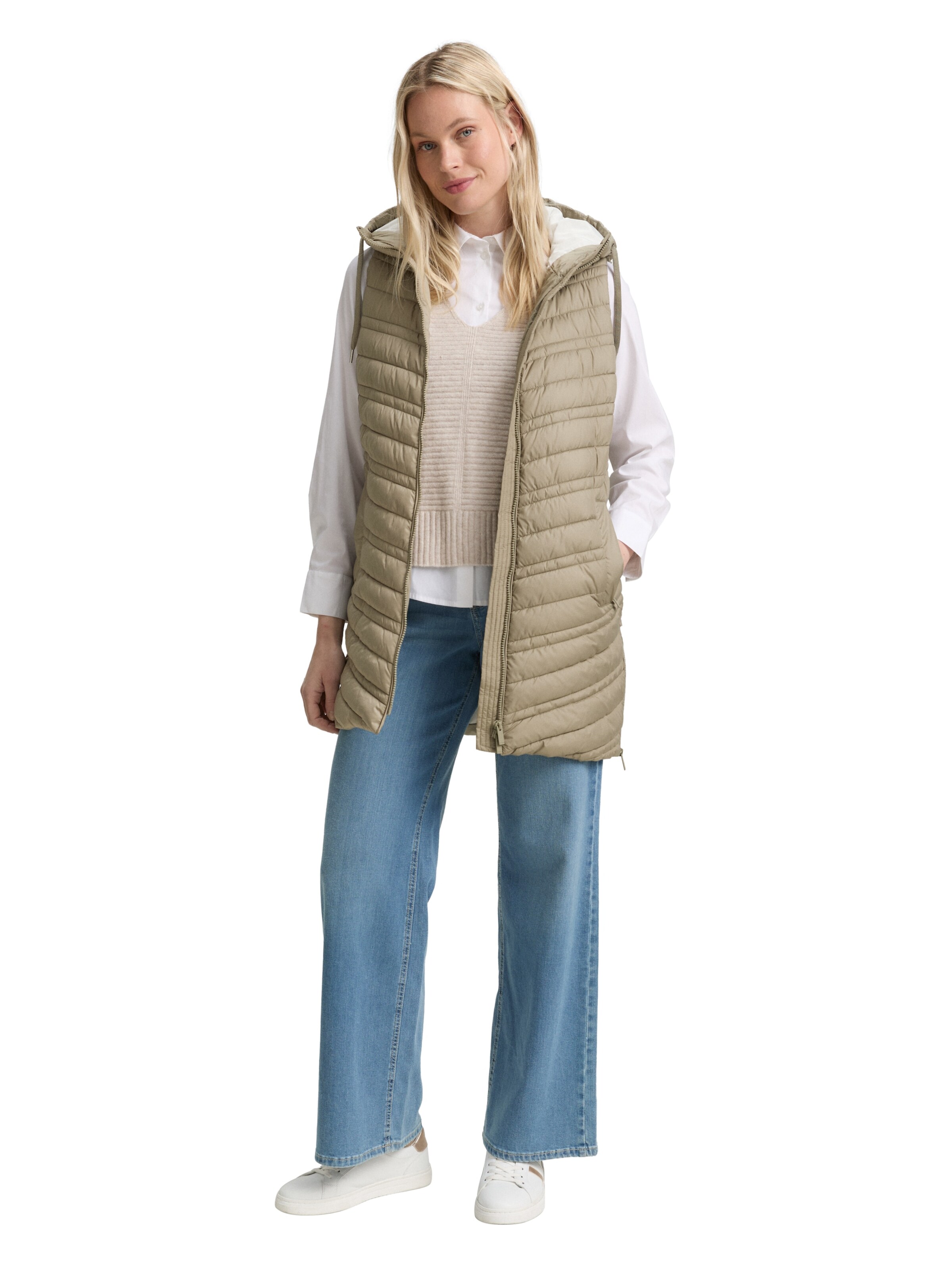 TOM TAILOR Vest in Beige