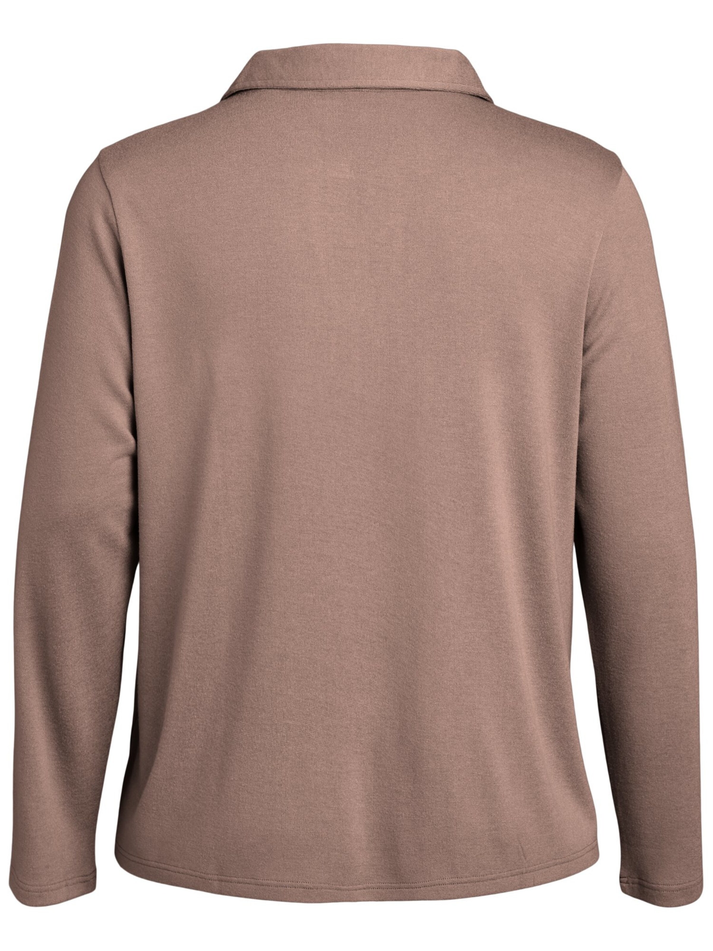 Zizzi Shirt 'Msvala' in Bruin