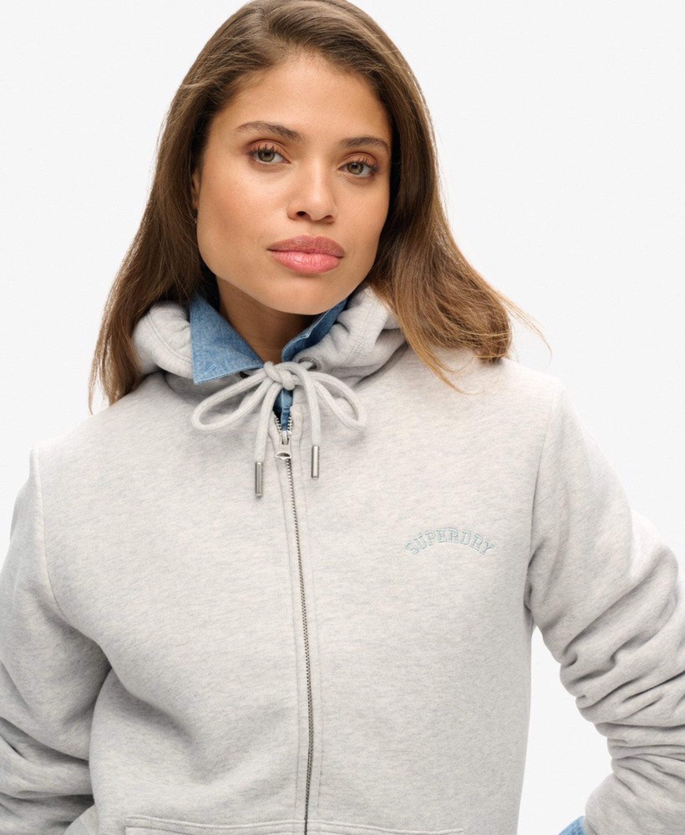 Superdry Sweatjacke in Grau