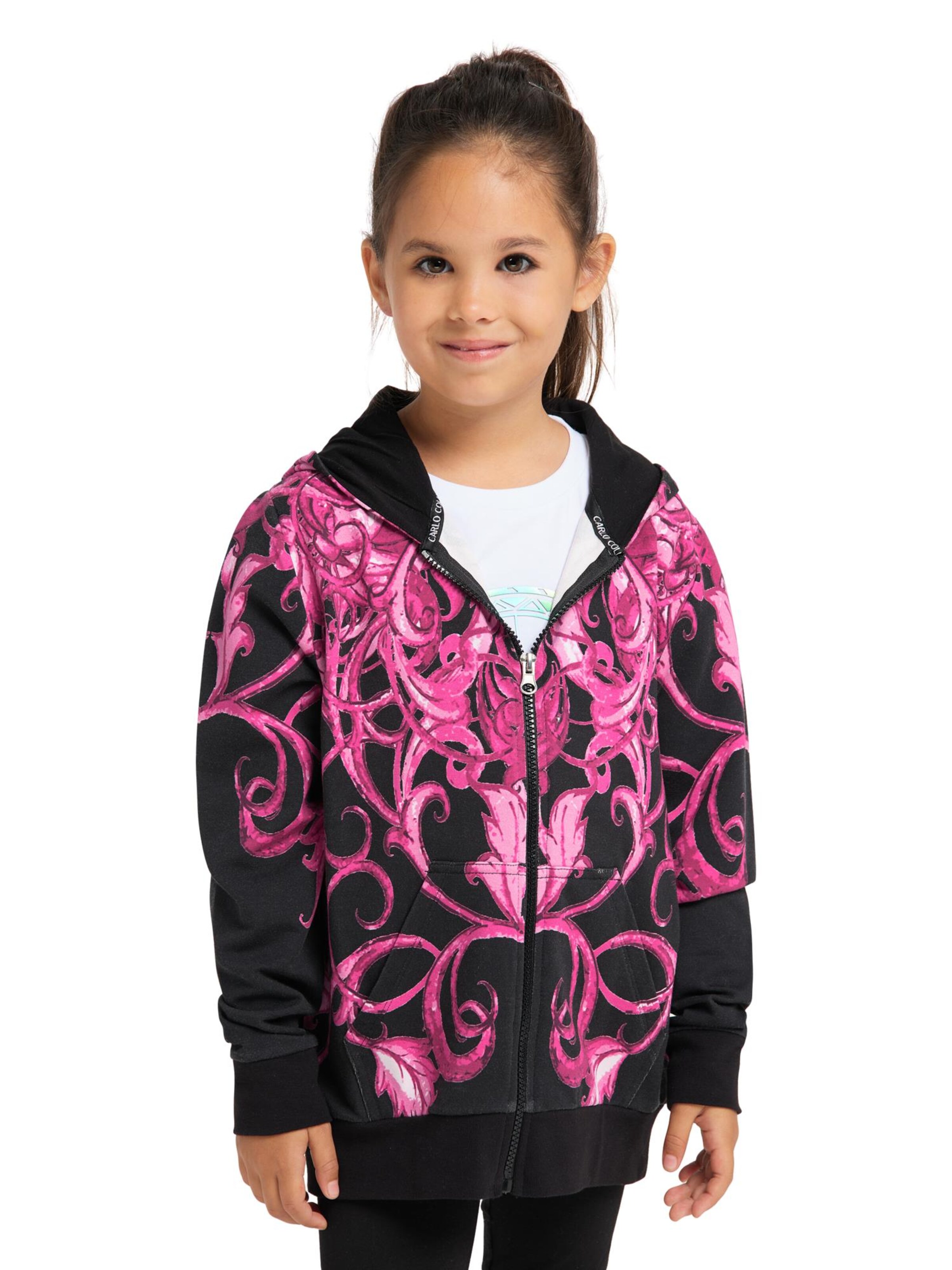 Veste de survêtement 'Carli' Carlo Colucci en rose : devant