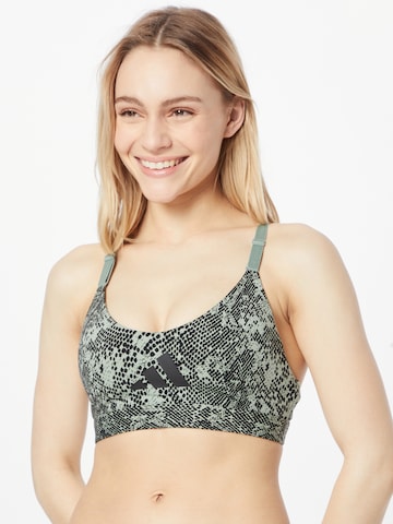 ADIDAS PERFORMANCE Bralette Sports Bra 'Aeroimpact Light-Support' in Green: front