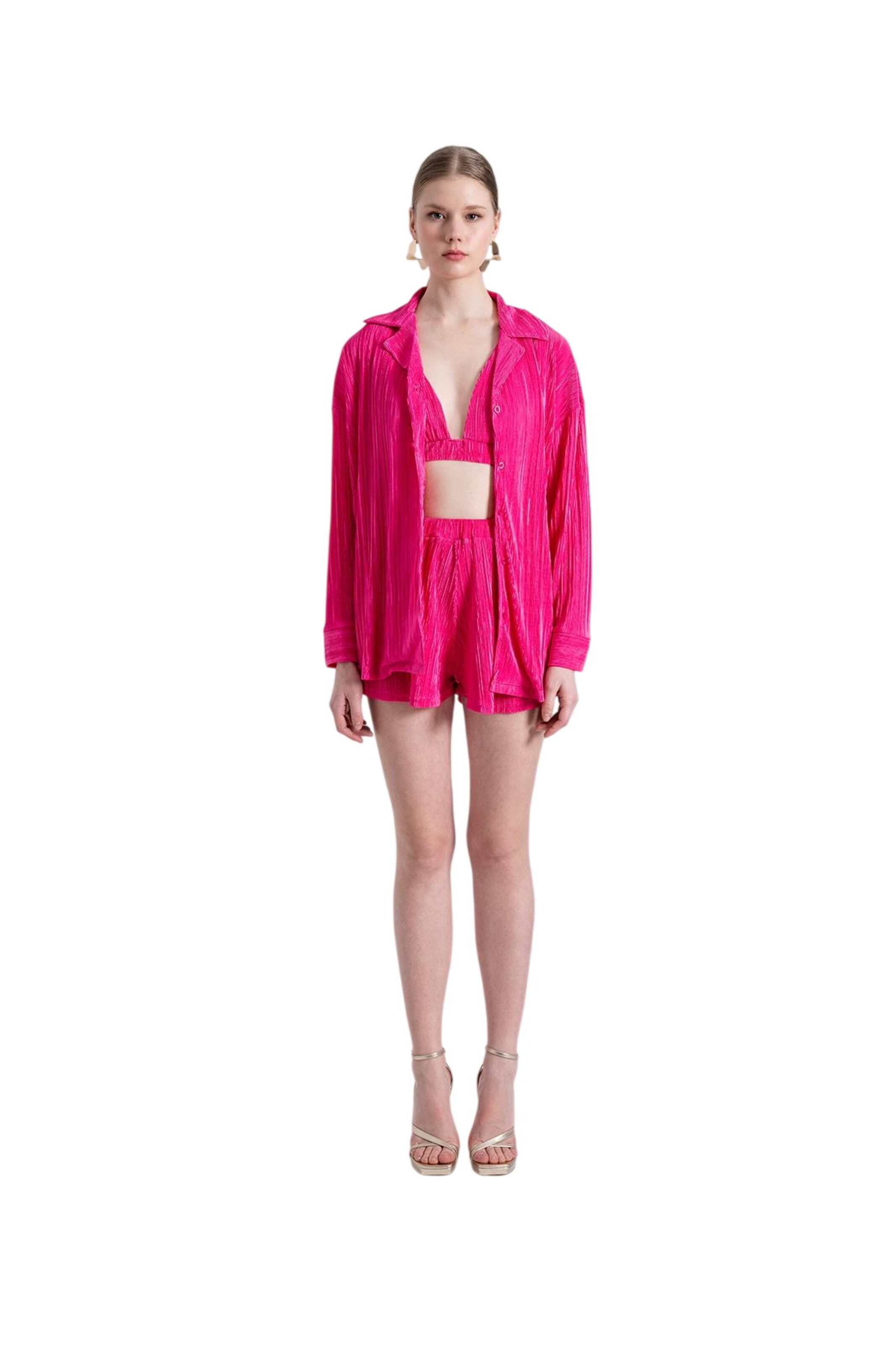 HOLLY LOLLY Blouse in Roze: voorkant