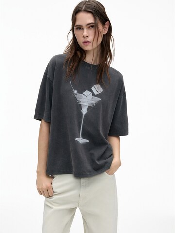Pull&Bear T-Shirt in Grau: Vorderseite