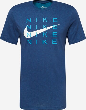 NIKE Functioneel shirt in Blauw: voorkant