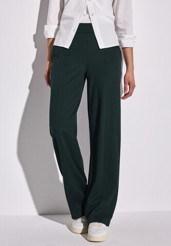 STREET ONE Loose fit Pleat-Front Pants in Black: front