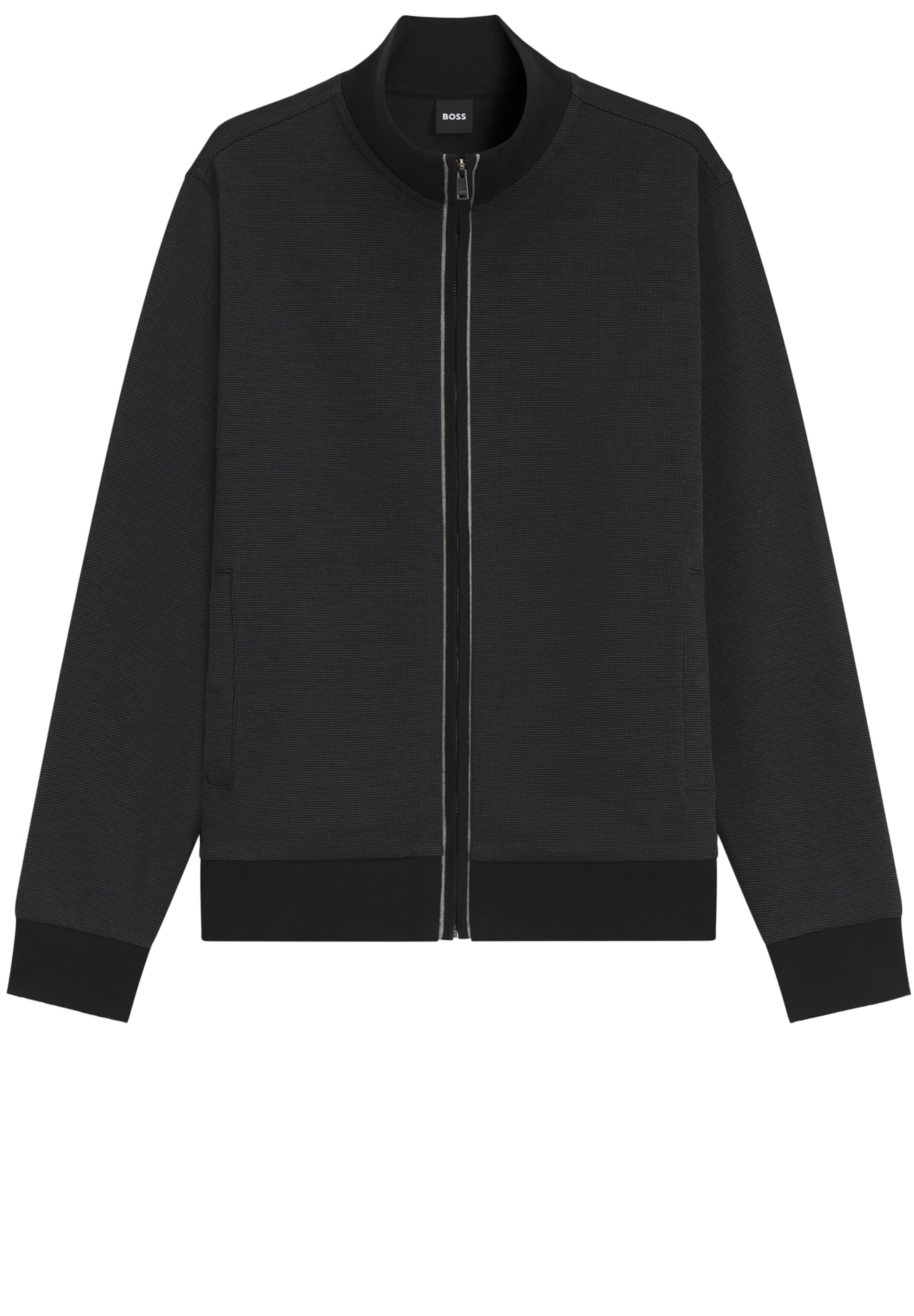 BOSS Strickjacke 'H-Shepherd' in Schwarz: Vorderseite