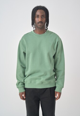 Cleptomanicx Sweatshirt 'Ligull Boxy' in Grün: Vorderseite