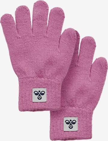Hummel Gloves in Pink: front