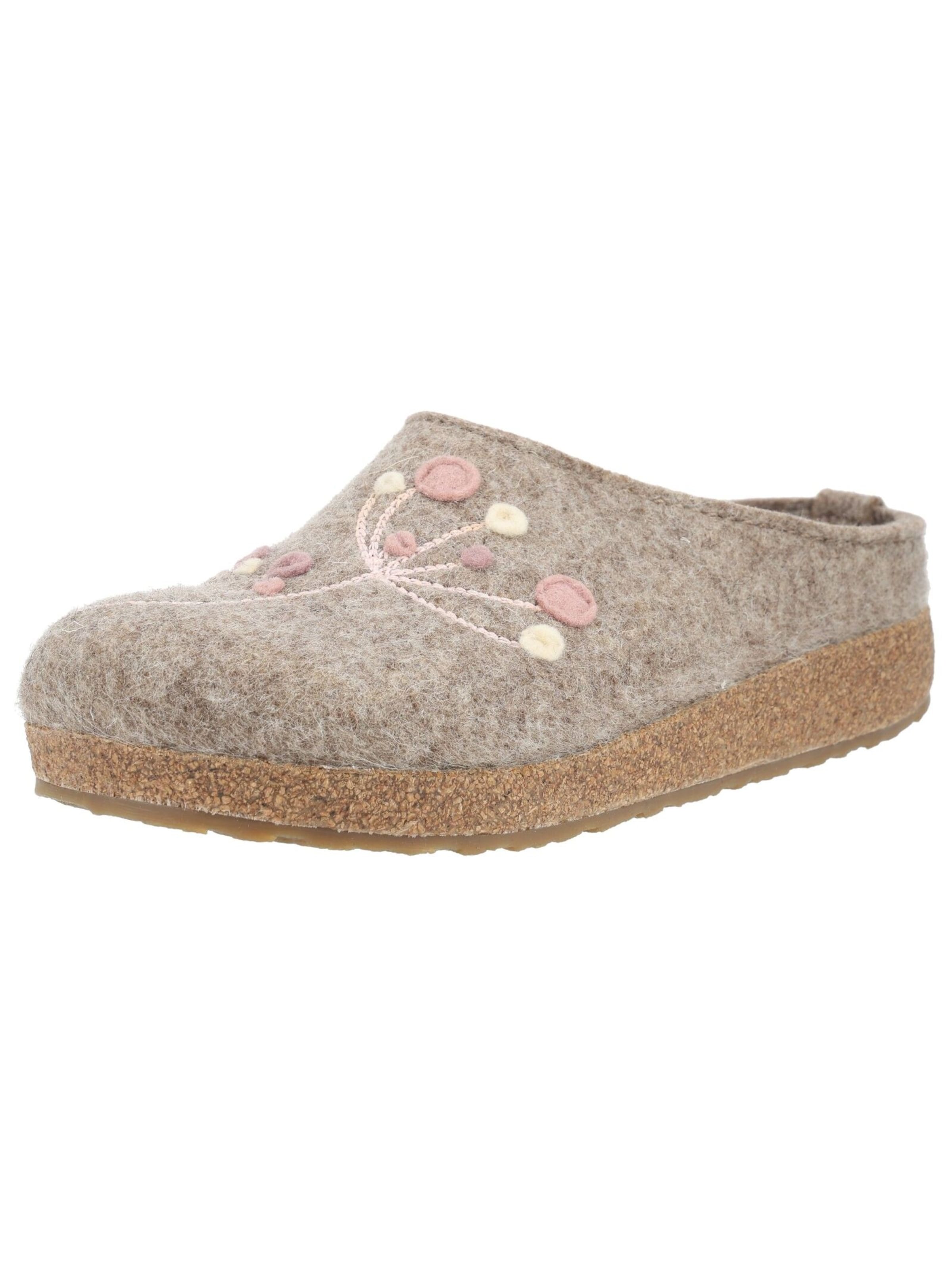 Pantoufle HAFLINGER en beige : devant