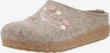 Pantoufle HAFLINGER en beige : devant