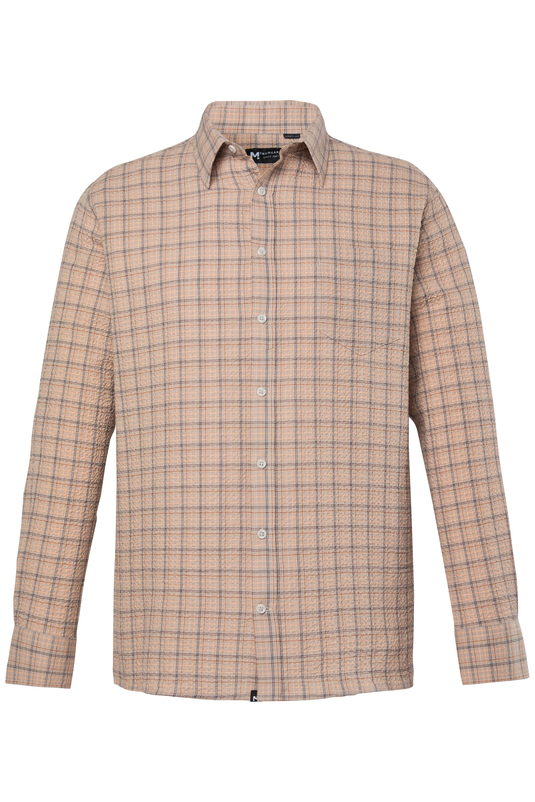 Men Plus Button Up Shirt in L in Sand / Dark grey, Item view