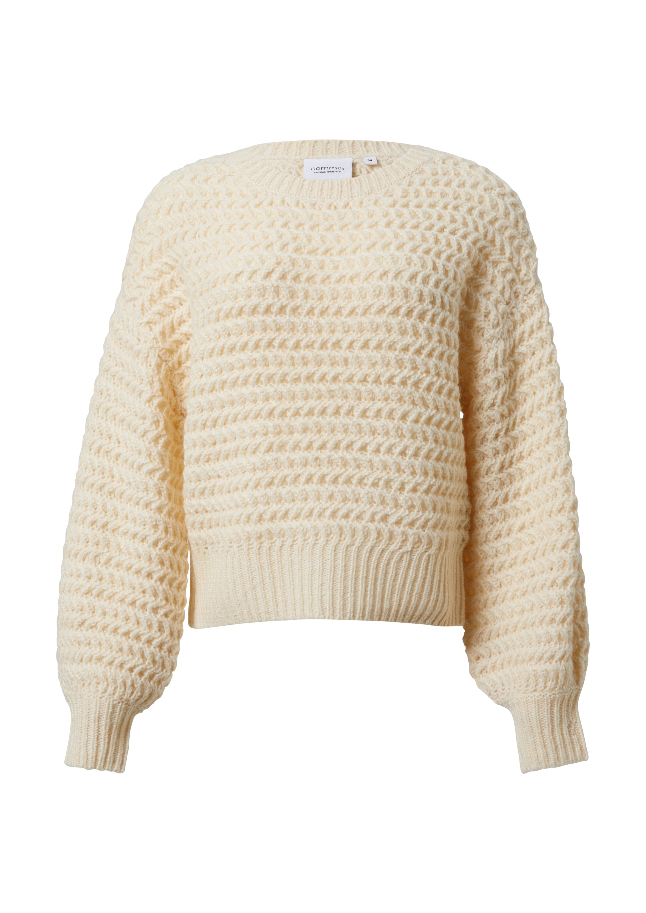 comma casual identity Pullover in Beige: Vorderseite