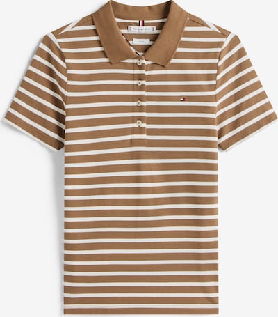 TOMMY HILFIGER Majica '1985' u svijetlosmeđa / bijela, Pregled proizvoda