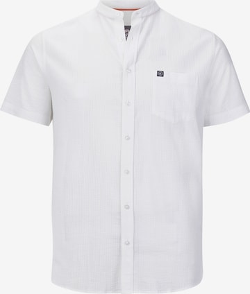 Jan Vanderstorm Comfort fit Button Up Shirt ' Albart ' in White: front