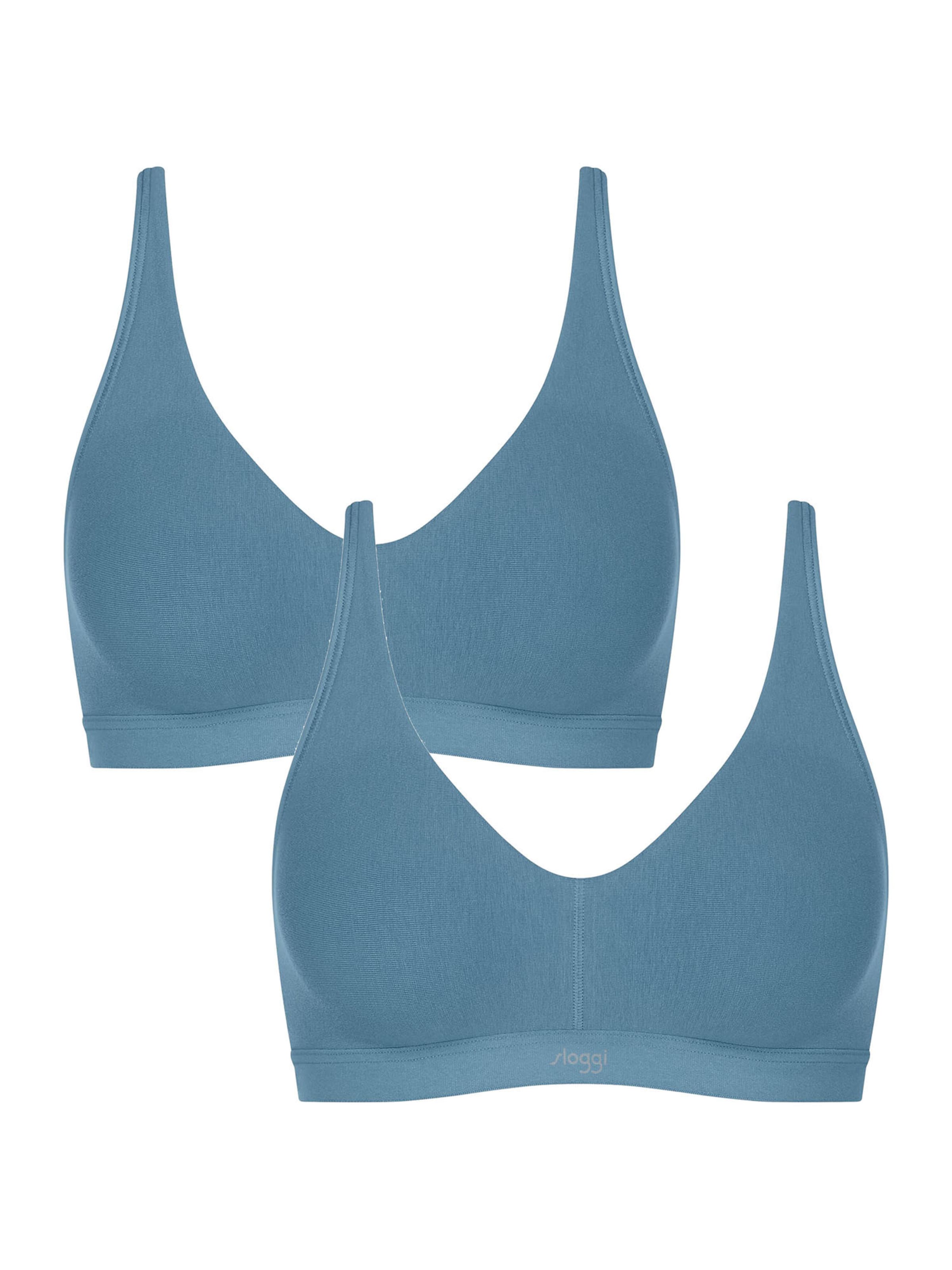 SLOGGI - Soutien de tecido Soutien em azul: frente